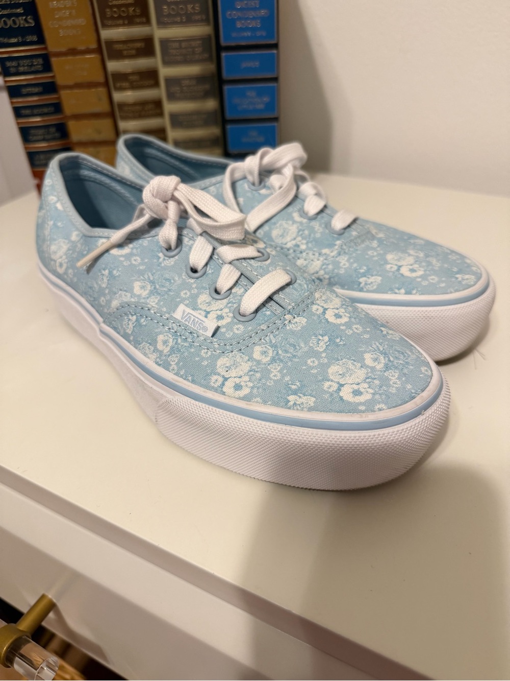 Vans Women's Light Blue Floral Era Sneakers